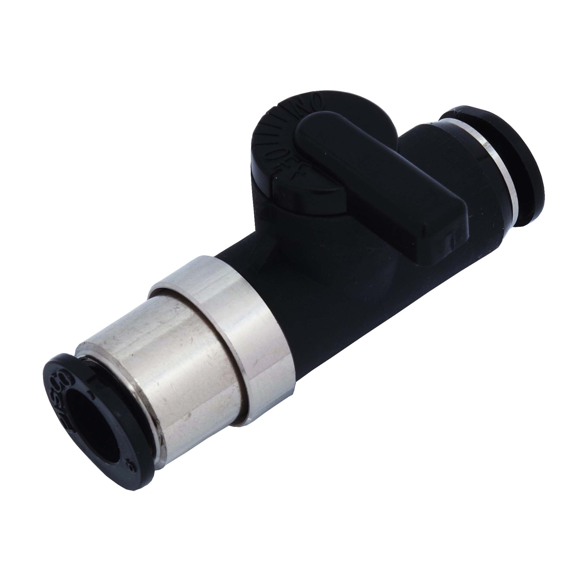 BeHAUS ボールバルブミニ ユニオン BVU6-6 チューブ配管の開閉コック、チューブ同士の接続として 新潟精機