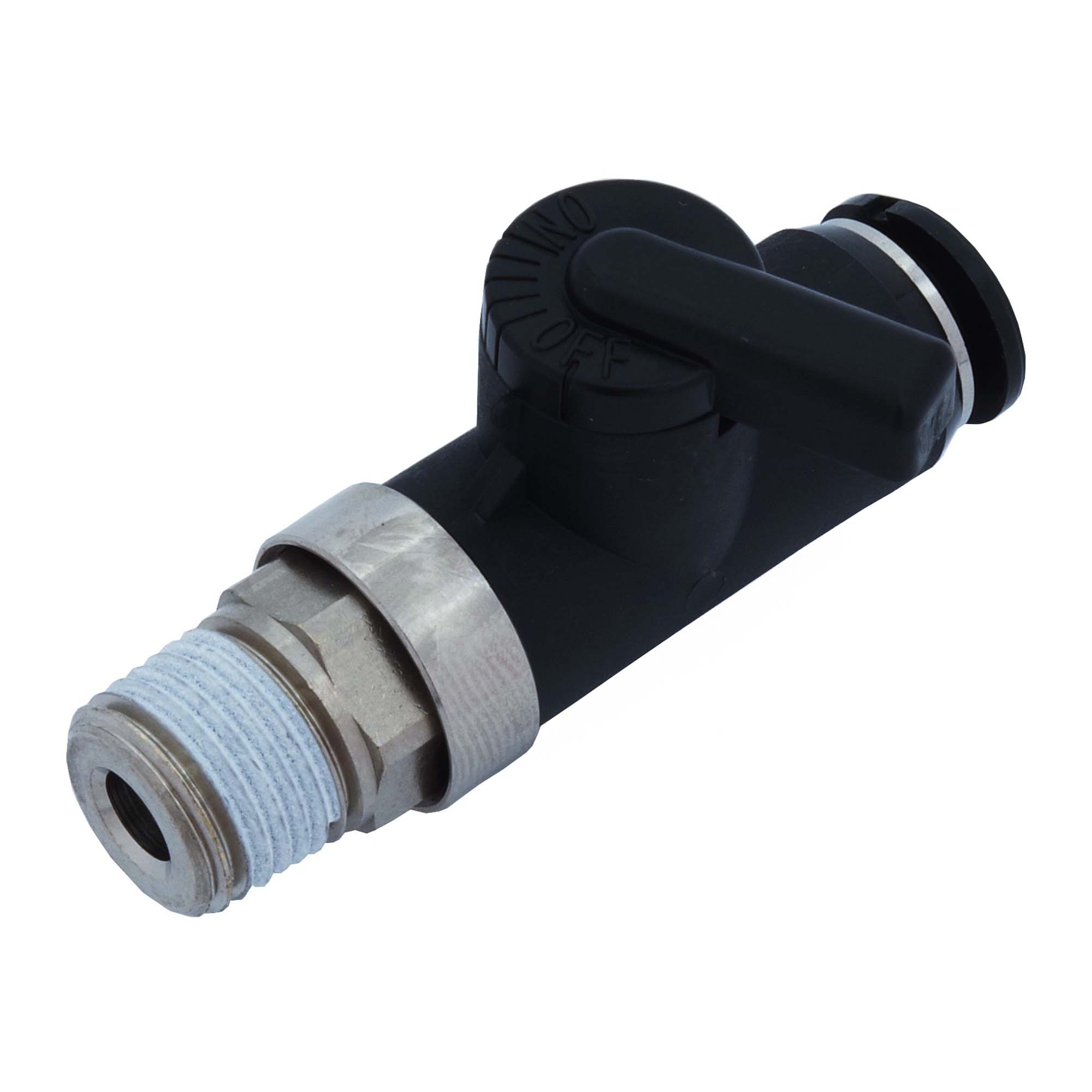 BeHAUS ボールバルブミニ ストレート BVC01-6 チューブ配管の開閉コック、管用めねじとチューブの接続として 新潟精機