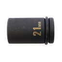 SSPOWER 薄口インパクトレンチソケット セミロング 21mm IMS-21SL ナット、ボルトの締め付けに パオック