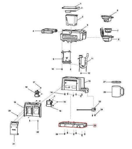 マキタ(makita) 部品 ベースセット KF00000001 図番025 CM501DZ用 マキタ(makita) 部品 ベースセット KF00000001 図番025 CM501DZ用