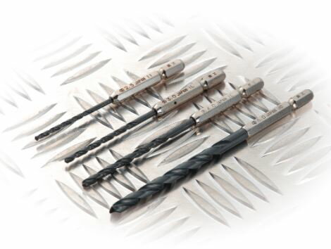 大西工業 6角軸鉄工用ドリル(NO.20) サイズ 2.4mm 全長91mm 有効長35mm 020-024