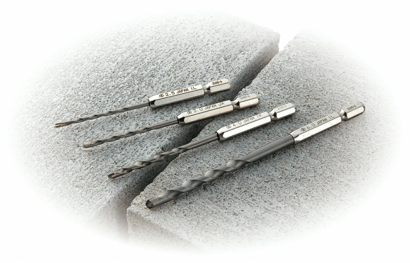 大西工業 6角軸コンクリート用ドリル(NO.24) サイズ 4.3mm 全長110mm 有効長42mm 024-043