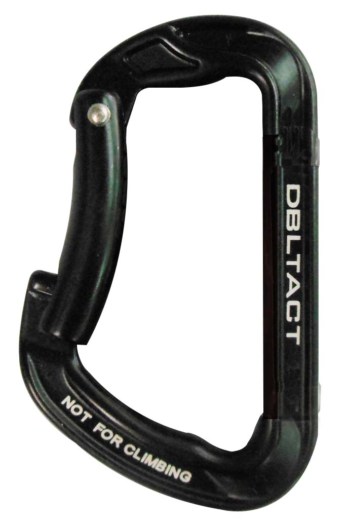 DBLTACT アルミ鍛造カラビナ ブラック DT-AKS-B 鍛造アルミ仕様で軽くて頑丈 湾曲ゲートで迷わず着脱