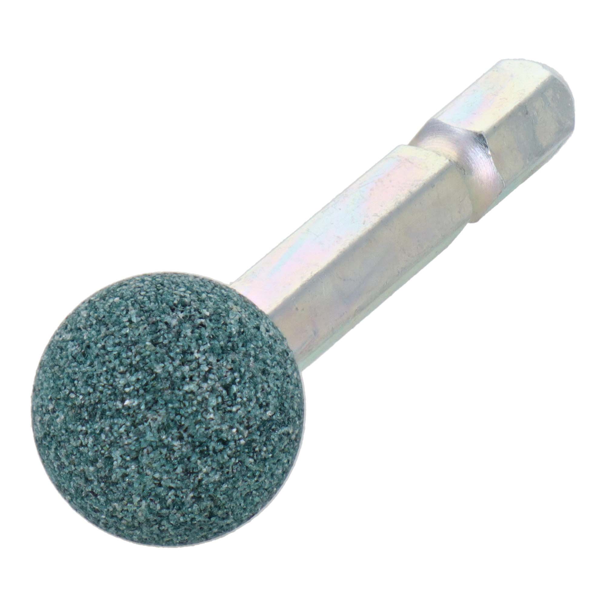 H&H GC6-20 六角軸軸付砥石 丸型 #80 GC6-20 石材・ガラス・タイル・超硬合金鋼などの研削用