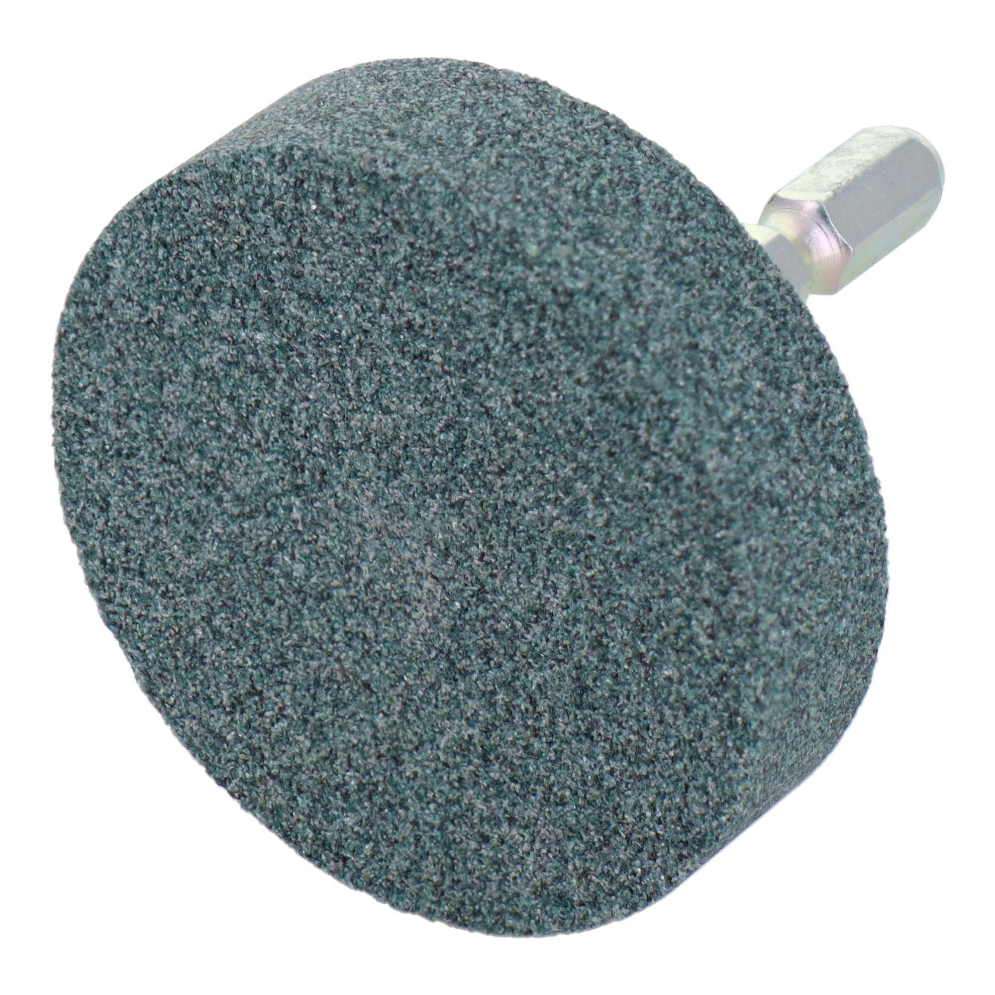 H&H GC6-23 六角軸軸付砥石 円筒型 #80 GC6-23 石材・ガラス・タイル・超硬合金鋼などの研削用