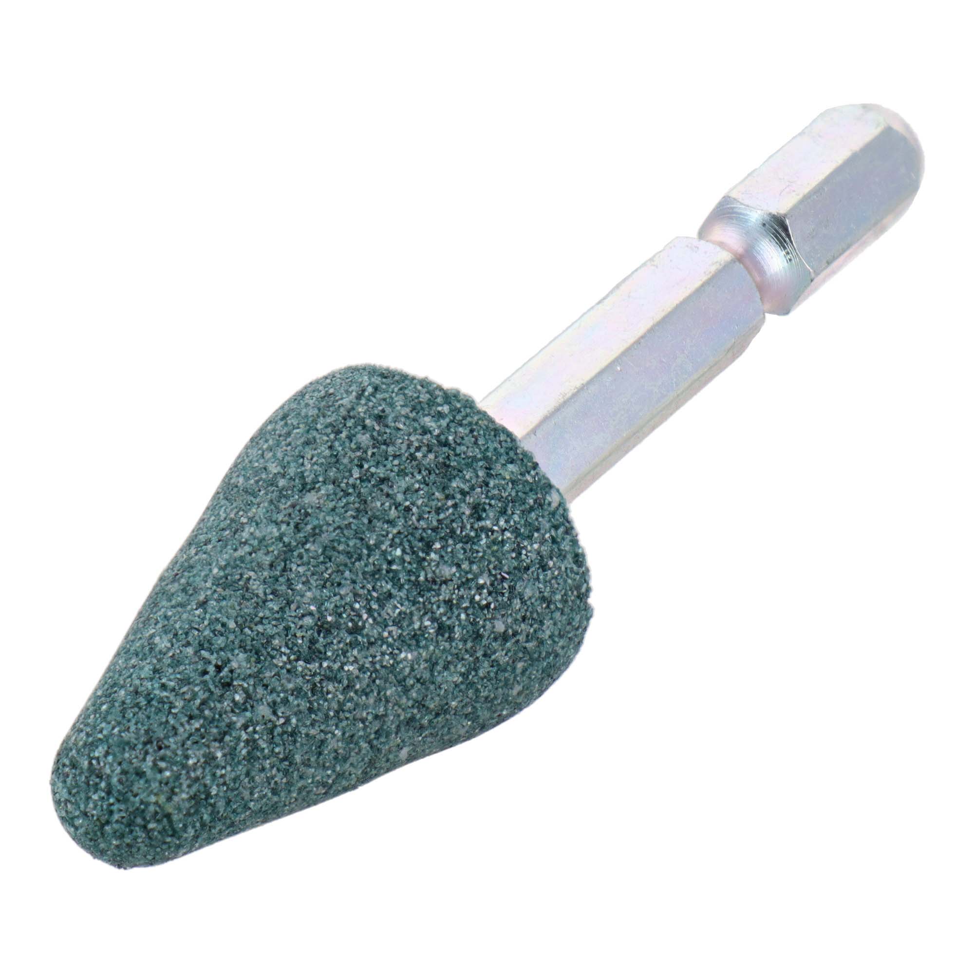 H&H GC6-15 六角軸軸付砥石 傘型 #80 GC6-15 石材・ガラス・タイル・超硬合金鋼などの研削用