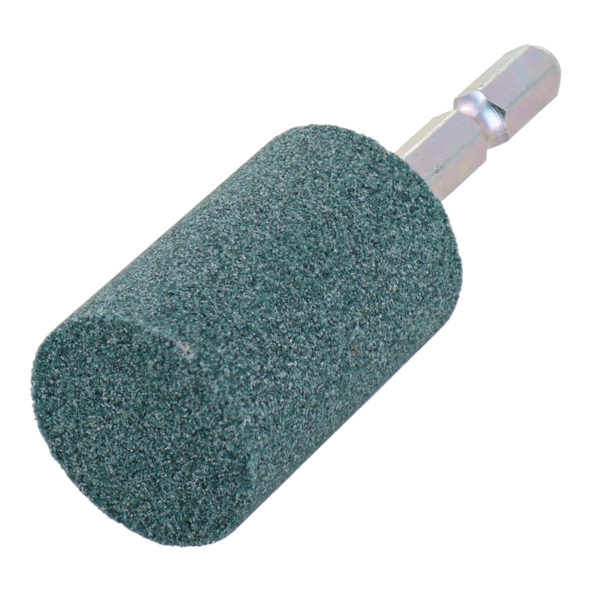 H&H GC6-27 六角軸軸付砥石 円筒型 #80 GC6-27 石材・ガラス・タイル・超硬合金鋼などの研削用