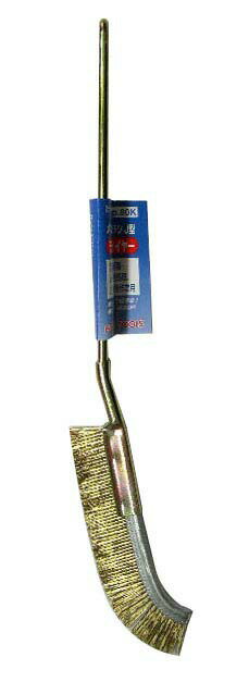 H&H メンテナンスブラシ J型 ラッピングワイヤー #80K 6mmのブラシ幅で長寿命 柄は補強金具付で強度UP