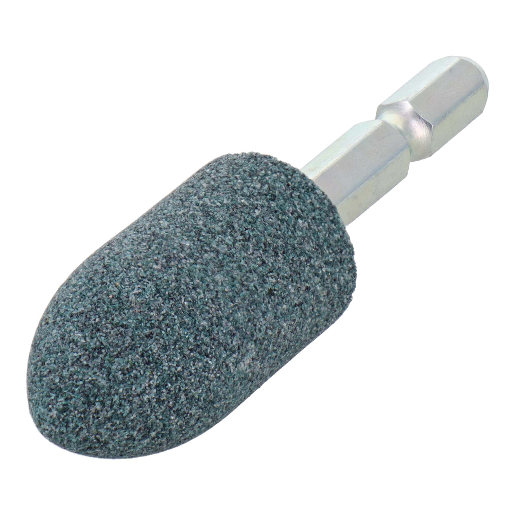 H&H GC6-19 六角軸軸付砥石 砲弾型 #80 GC6-19 石材・ガラス・タイル・超硬合金鋼などの研削用