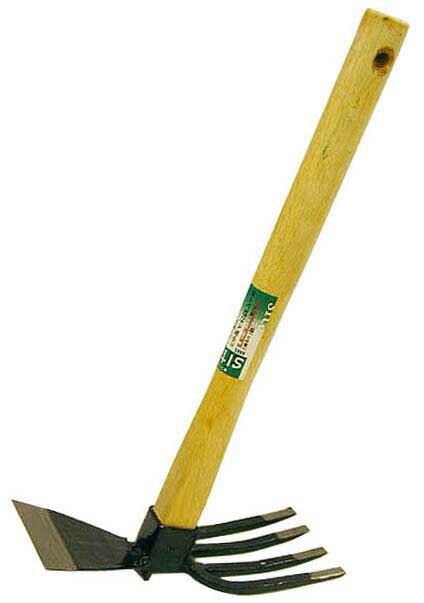 sita 片手鍬イカ型レーキ A485 平鍬と三本鍬の一本で二役