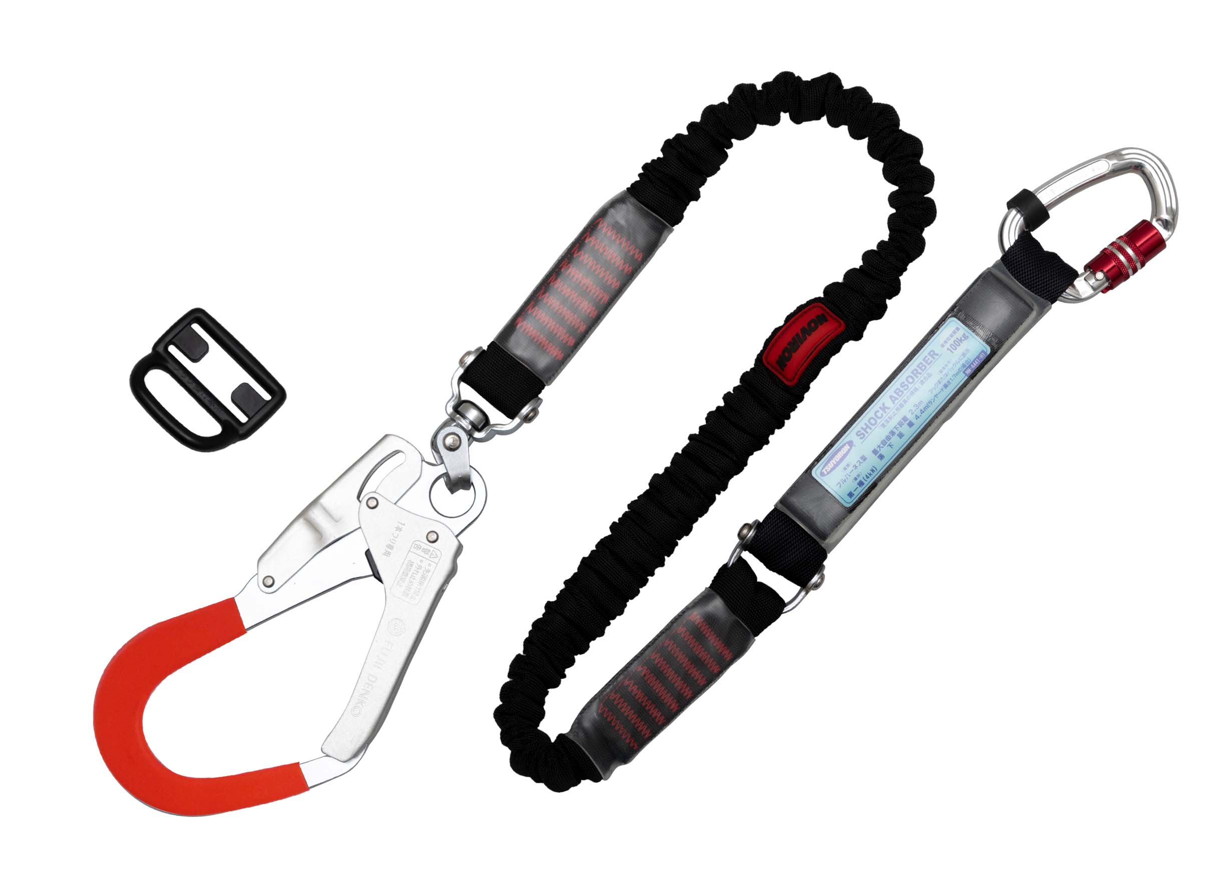 TSUYORON フルハーネス用ランヤード ノビロン1丁 THL-NV93SV-21KS-BK-R23SC 引掛かりが防げます