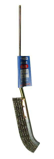 H&H メンテナンスブラシ J型 ステンレス #78K 6mmのブラシ幅で長寿命 柄は補強金具付で強度UP