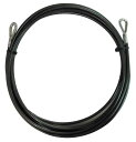 trad PVC被覆メッキ付ワイヤーロープ(両端シンブル加工)径2.4mm×3m THW-2443C ワイヤーは傷みにくい両シンブル加工
