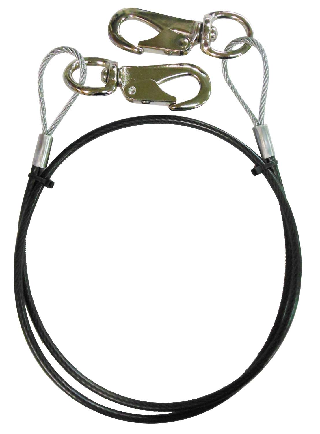 trad PVC被覆メッキ付ワイヤーロープ（両端スナップ加工）径3.2mm×1m THW-3251S より戻しが可能