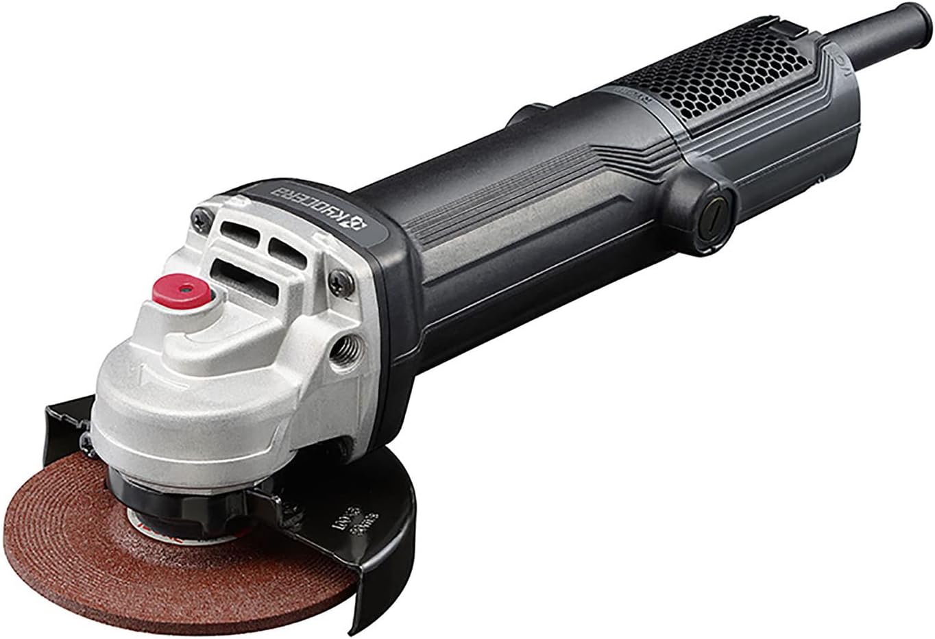 【在庫限り】京セラ プロ用 ディスクグラインダー AG111H 627451A 極細握り52mm 低速 丸形ヘッド 砥石径100mm 最大出力980W 電源コード2.5m