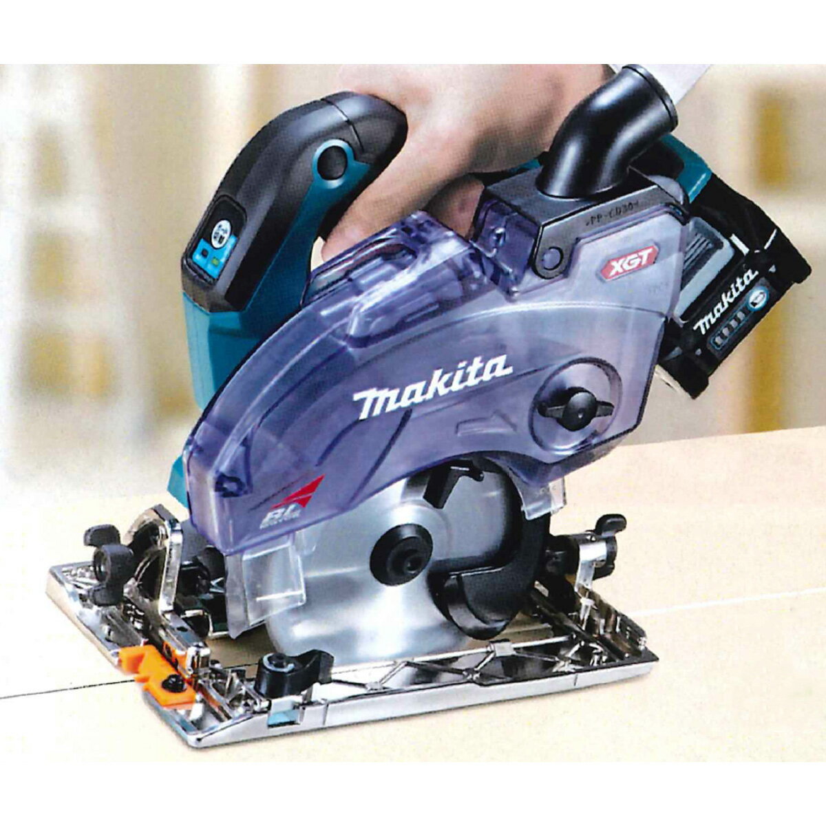 マキタ(makita) KS004GRDX 充電式防塵マルノコ 逆勝手仕様 40V 刃物径:125mm バッテリー/充電器セット ダストボックス仕様 無線連動対...