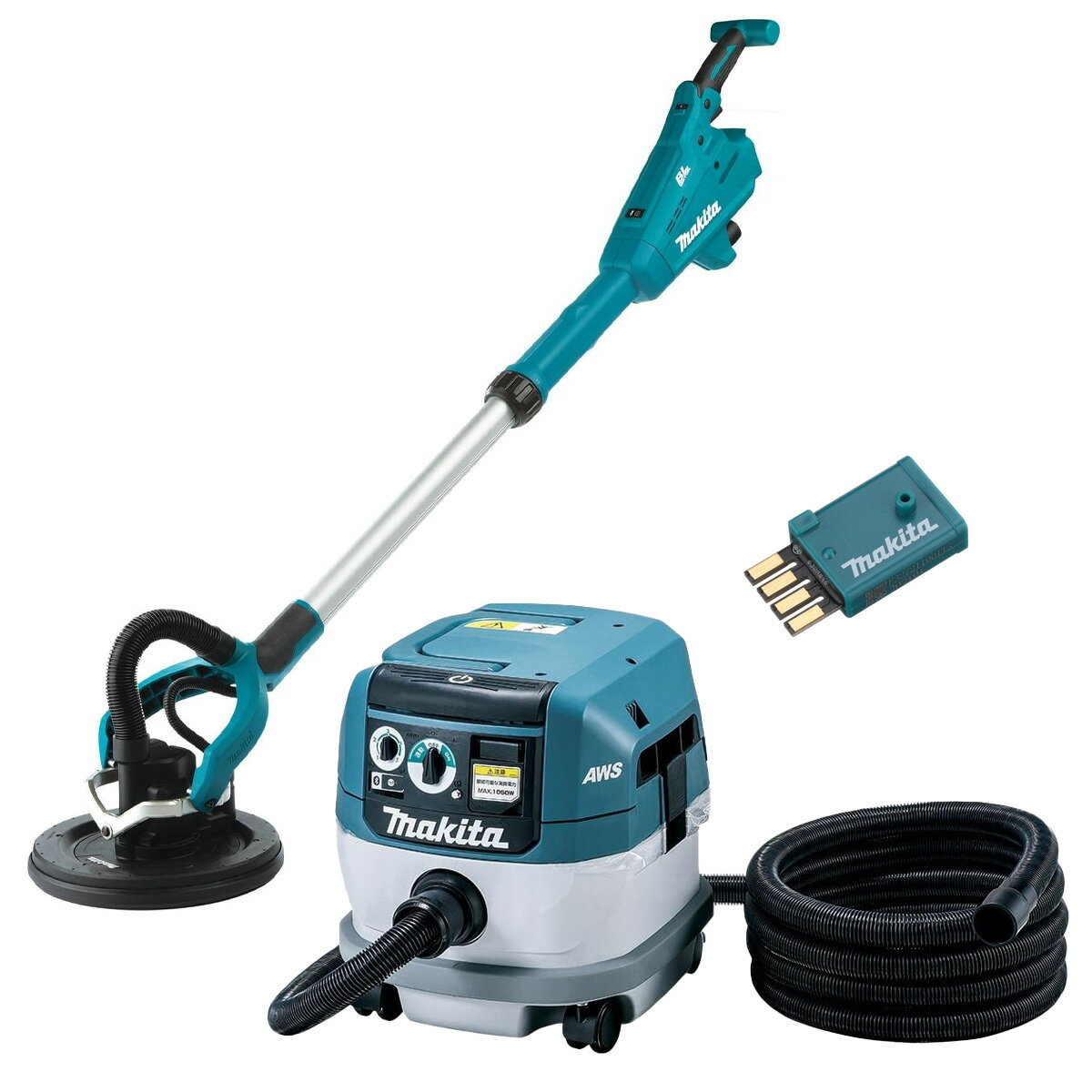 マキタ(makita) SL801DZ+VC0840+A-66151 充電式ドライウォールサンダー+集塵機セット AWS 無線連動セット バッテリー/充電器別売