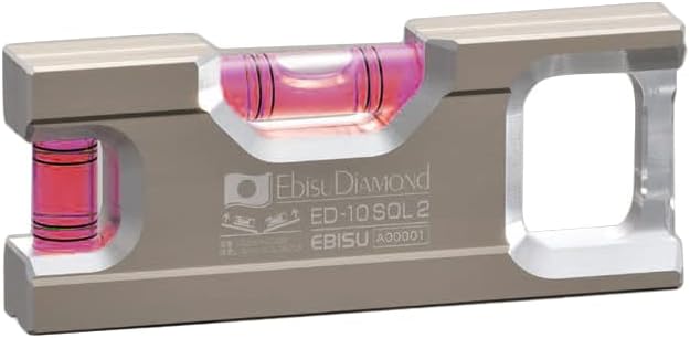 EBISU(エビス) ソリッドレベル2 ED-10SOL2R 水平器 レッド アルミ削り出しボディ