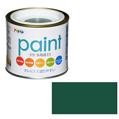 アサヒペン 水性多用途EX 1/5L ミドリ 防錆・防カビ剤配合でサビ・カビ防止