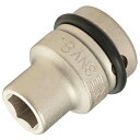 TONE(トネ) インパクト用ソケット(6角) 8mm 差込角:9.5mm 3NV-08
