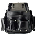 ふくろクラブ 究極ジャパン 六型ロングセット 釘袋 黒 HB-996L サイズ:H340(240)×W280×D80mm 皮革+マイクロレザー(ベース部分)