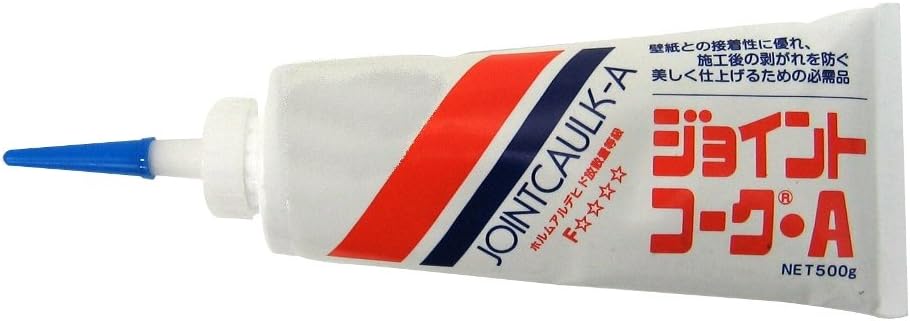 特長 乾燥皮膜は粘着性が少なく、汚れの付着を少なくしています。 ホルムアルデヒド・トルエン・キシレンは含みません。 壁紙や水性塗料との接着性に優れています。用途 天井・壁面のコーナー、ドア枠、窓まわりのコーキング。 クロス・塗料の剥がれ防止。 クロス・塗料の美装仕上げ。商品スペック仕様・規格 使用温度範囲：5〜40℃ チューブ入タイプ 使用温度範囲(℃)：5〜40℃ 容量(g)：500