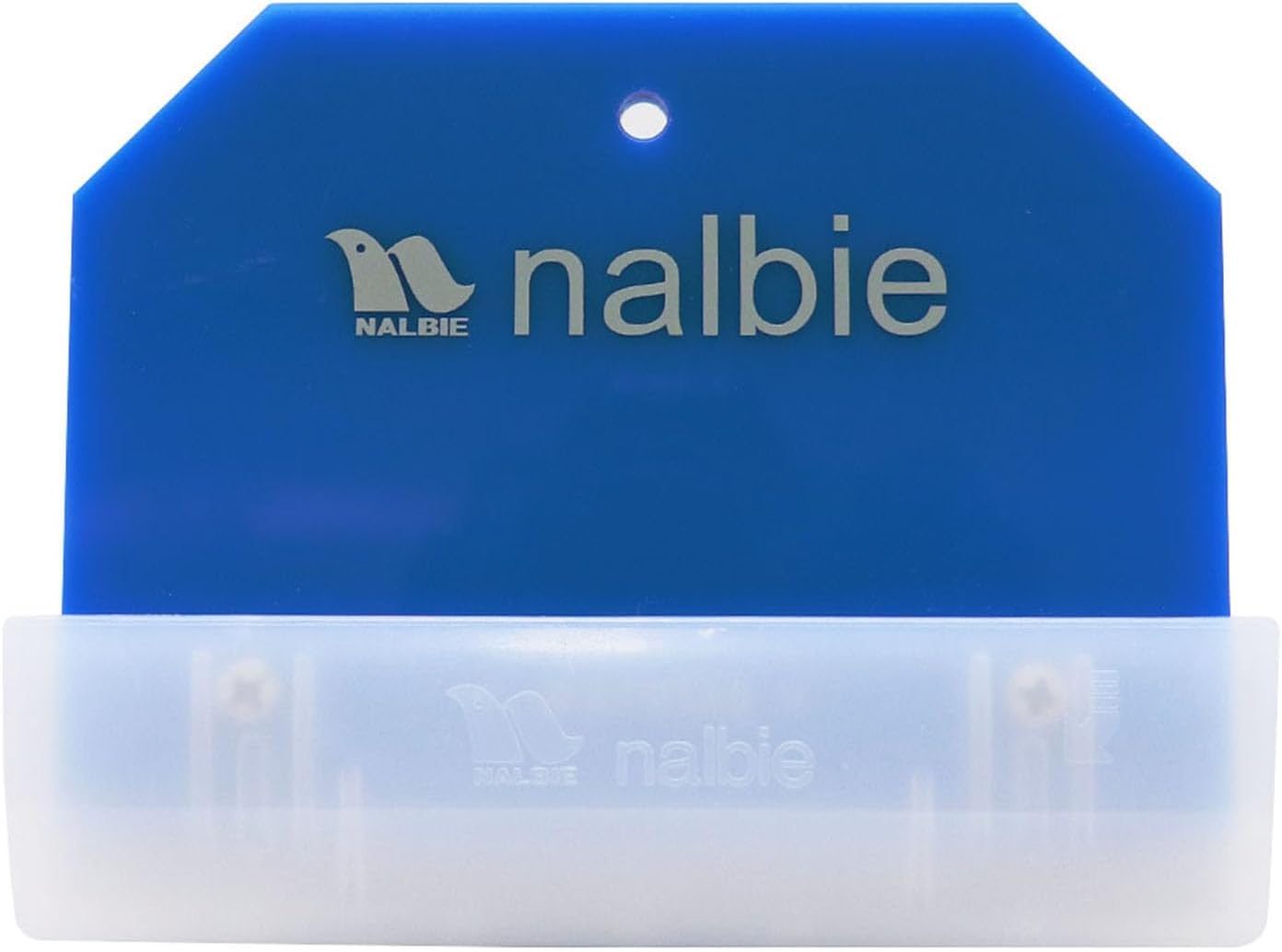 ナルビー 業務用ガラススクレーパー 三枚刃ホルダー 替刃式 ブルー キャップ付 AAC-303 1個