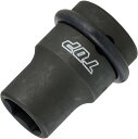TOP工業(トップ工業) インパクトレンチ用 ソケット(差込角12.7mm) 6角サーフェイス 高耐久プロ仕様 ボルト・ナットの着脱作業向け【リング・ピン付】 PT-412 差込角:12.7mm(1/2) 対辺寸法S:12mm 全長L:38mm ?:16mm