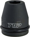TOP工業(トップ工業) インパクトレンチ用 ソケット(差込角19.0mm) 6角サーフェイス 高耐久・プロ仕様 ボルト・ナットの着脱作業向け【リング・ピン付】 PT-619 差込角:19.0mm(3/4) 対辺寸法S:19mm 全長L:50mm ?:24mm