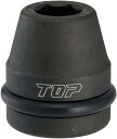 TOP工業(トップ工業) インパクトレンチ用 ソケット(差込角25.4mm) 6角サーフェイス 高耐久・プロ仕様 ボルト・ナットの着脱作業向け【リング・ピン付】 PT-827 差込角:25.4mm(1) 対辺寸法S:27mm 全長L:57mm ?:29mm