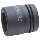 TOP工業(トップ工業) インパクトレンチ用 ソケット(差込角25.4mm) 6角サーフェイス 高耐久・プロ仕様 ボルト・ナットの着脱作業向け【リング・ピン付】...
