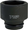 TOP工業(トップ工業) インパクトレンチ用 ソケット(差込角25.4mm) 6角サーフェイス 高耐久・プロ仕様 ボルト・ナットの着脱作業向け【リング・ピン付】 PT-838 差込角:25.4mm(1) 対辺寸法S:38mm 全長L:66mm ?:29mm