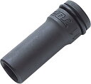 TOP工業(トップ工業) インパクトレンチ用 ディープソケット(差込角9.5mm) 6角サーフェイス 深穴ナット作業向け 高耐久【リング・ピン付】 PT-311...
