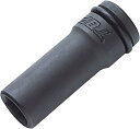 TOP工業(トップ工業) インパクトレンチ用 ディープソケット(差込角9.5mm) 6角サーフェイス 深穴ナット作業向け 高耐久【リング・ピン付】 PT-312...