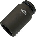TOP工業(トップ工業) インパクトレンチ用 ディープソケット(差込角19.0mm) 6角サーフェイス 深穴ナット作業向け 高耐久【リング・ピン付】 PT-64...