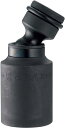 TOP工業(トップ工業) インパクトレンチ用 ユニバーサルソケット(差込角12.7mm) 6角サーフェイス 障害物回避・狭所作業向け 高耐久【リング・ピン付】 PUS-432 差込角12.7mm(1/2) 対辺寸法S:32mm L:98.5mm 奥行:40mm