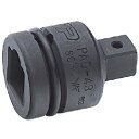 TOP工業(トップ工業) インパクトレンチ用 ソケットアダプター 差込角12.7mm 高耐久【リング・ピン付】 PAD-46 差込角凹12.7mm(1/2)凸19.0mm(3/4) 全長L:44mm D:30mm