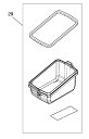 マキタ(makita) 部品 MHW180D用 LX00000084 バッテリケースアッセンブリ 図番29