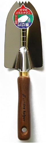 石黒金属 ガーデンヘルパー 根切付移植鏝(太) 目盛・補強付 G-1W 日本製 270×80×45