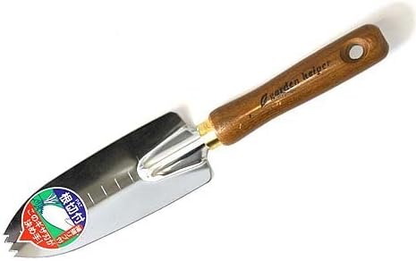 石黒金属 ガーデンヘルパー 根切付移植鏝(細) 目盛・補強付 G-2W 日本製 275×55×45