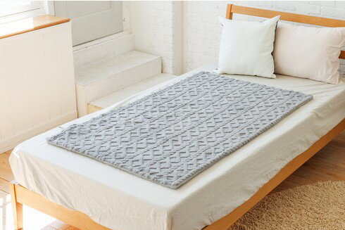 広電 KODEN 電気毛布 しき もこもこニットジャカード CWA401G-HP グレイ 130×80cm 40W 室温センサー 8時間自動OFF 丸洗いOK JAN4516748036288
