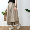 送料無料 5色 ペチコート レース ペチパンツ 春夏秋 九分丈 ロング丈 ボトムス 下着 レディース かわいい ナチュラル シンプル 綿 コットン 重ね着 カジュアル 大人可愛い 森ガール 20代30代40代50代 ゆったり カットワーク