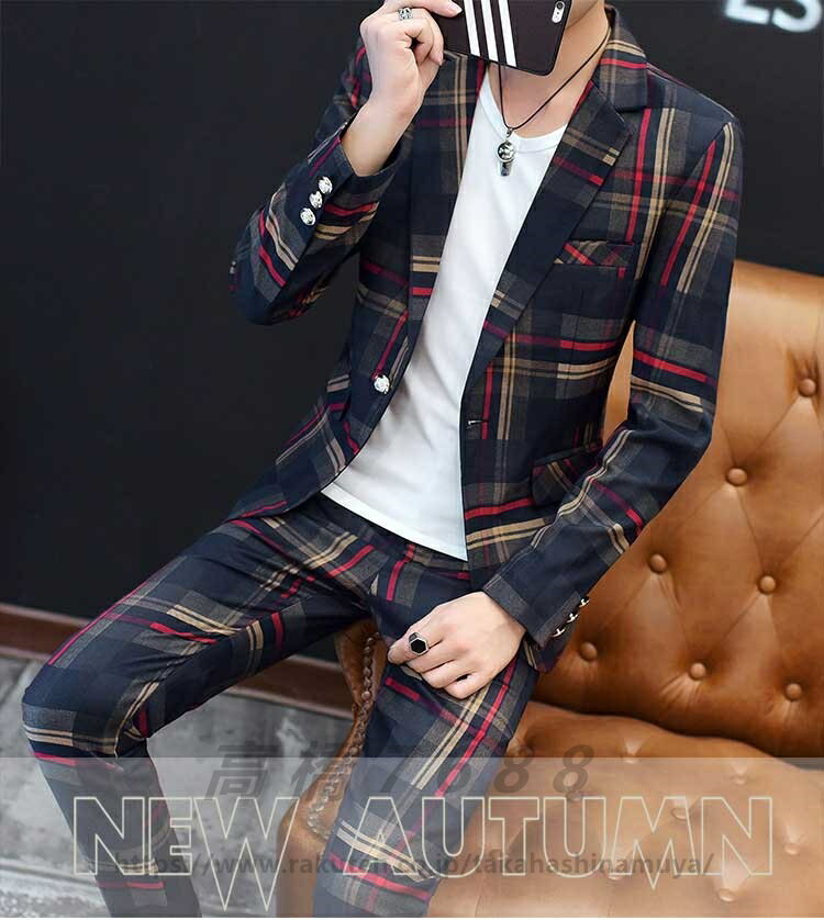 カジュアルスーツ メンズ セットアップ ビジネススーツ 秋 新作 テーラードジャケット 2点セット カジュアル 紳士 ジャケット ストライプ カジュアルスーツ 秋 新作 テーラードジャケット 2点セット カジュアル