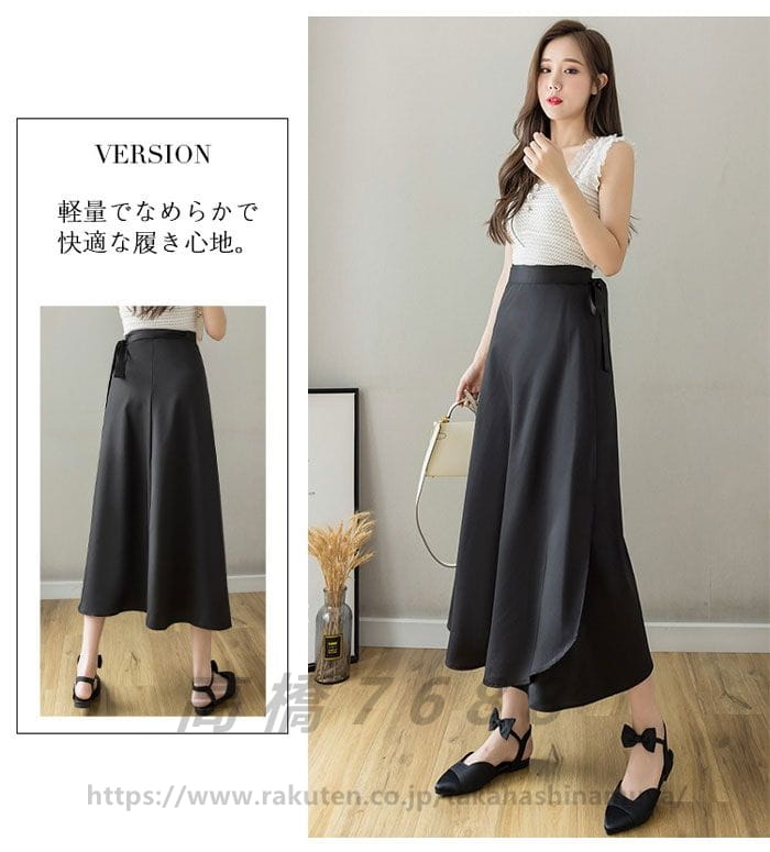 高橋7688のスカート レディース フレアスカート ミモレ丈 スカート ロング 巻きスカート ラップスカート 春夏 オフィス ロング スカート マキシスカート スカート 春 夏 マルチウェイ スカート ロングスカート ロング丈 シファン スカート着痩せ アウトドアスカート｜アングル3