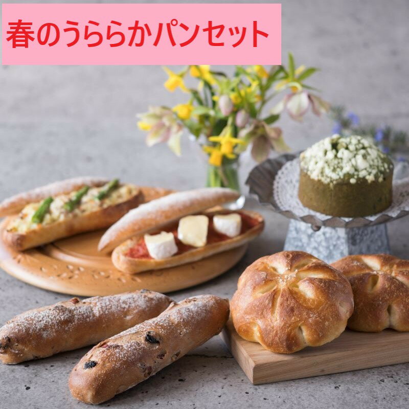 春のうららかパンセット 5種7個入【お取り寄せ 冷凍パン ギフト パンセット ハード系 冷凍発送 長期保存 誕生日 プレゼント 広島 タカキベーカリー】