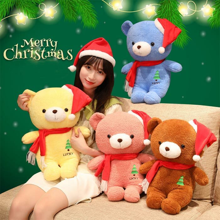 クリスマス雑貨 ぬいぐるみ クマ くま もちもち 可愛い 癒し かわいい 彼女 子供 ギフト 誕生日 記念日 プレゼン 贈り物 40cm
