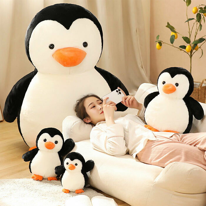 ペンギン ぬいぐるみ ペンギン リアル 動物 抱き枕 萌え萌え 手触りふわふわ かわいい 海洋生物 動物 置物 インテリア プレゼント お誕生日 子供 ギフト 80cm