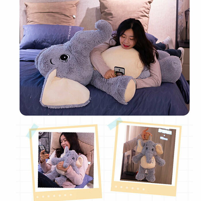 ぬいぐるみ ゾウ 抱き枕 かわいい 子供 彼女 飾り おもちゃ プレゼント ギフト 贈り物 お祝い 誕生日 記念日 38CM