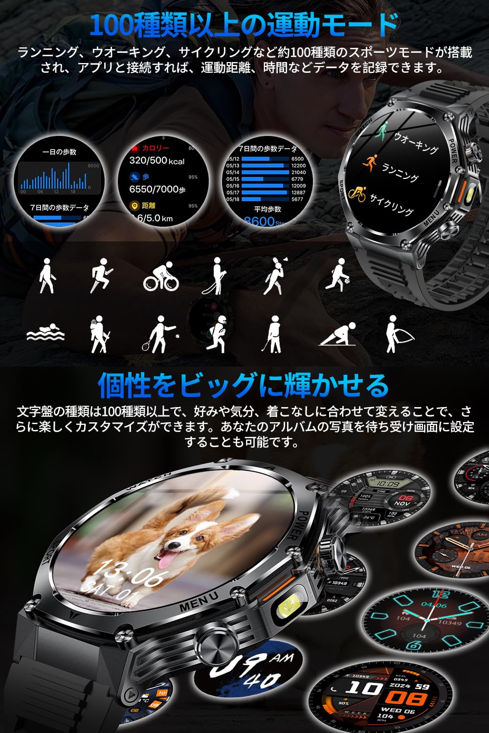 ommix オムミックス スマートウォッチ スクエア型 メッシュベルト 検温機能付き WW21062S-MSV 時計 時短 時間 | 関連単語 アナログ 電池 腕時計 クォーツ 軽量 かっこいい 可愛い 電子 置き掛け メンズ レディース おしゃれ アイディア ベルト 壁掛け 電波