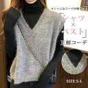 ニット レディース ス Vネック チョッキ ノースリーブ 春秋 シンプル ニットセーター カジュアル 無地 秋冬 ニット ジレ ゆったり感 体型カバー おしゃれ ロング丈 オフィス レディース レイヤード 重ね着 上着 プルオーバー 送料無料